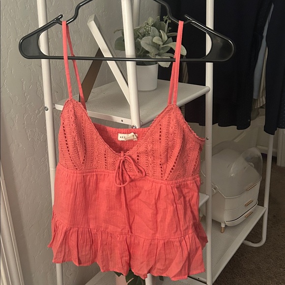 Aeropostale Tops - Aeropostale Coral Ruffle Camisole